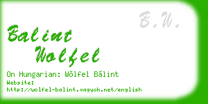 balint wolfel business card